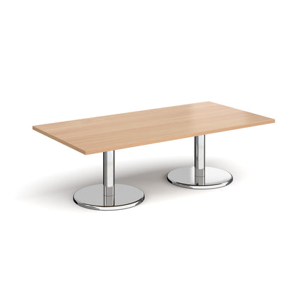 Pisa rectangular coffee table with round bases - PCR1600-B