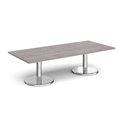 Pisa rectangular coffee table with round bases