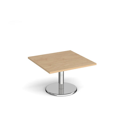 Pisa square coffee table with round base