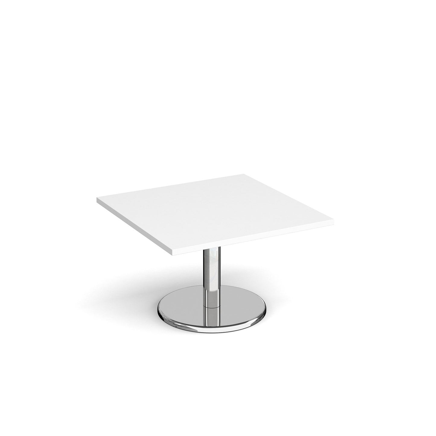 Pisa square coffee table with round base