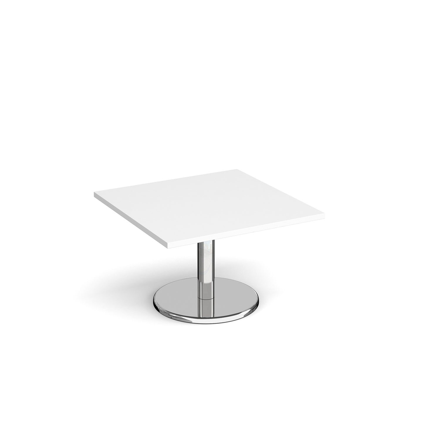 Pisa square coffee table with round base - PCS800-WH