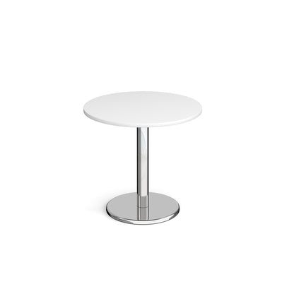 Pisa circular dining table with round base - PDC800-WH
