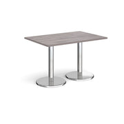 Pisa rectangular dining table with round bases
