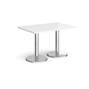 Pisa rectangular dining table with round bases