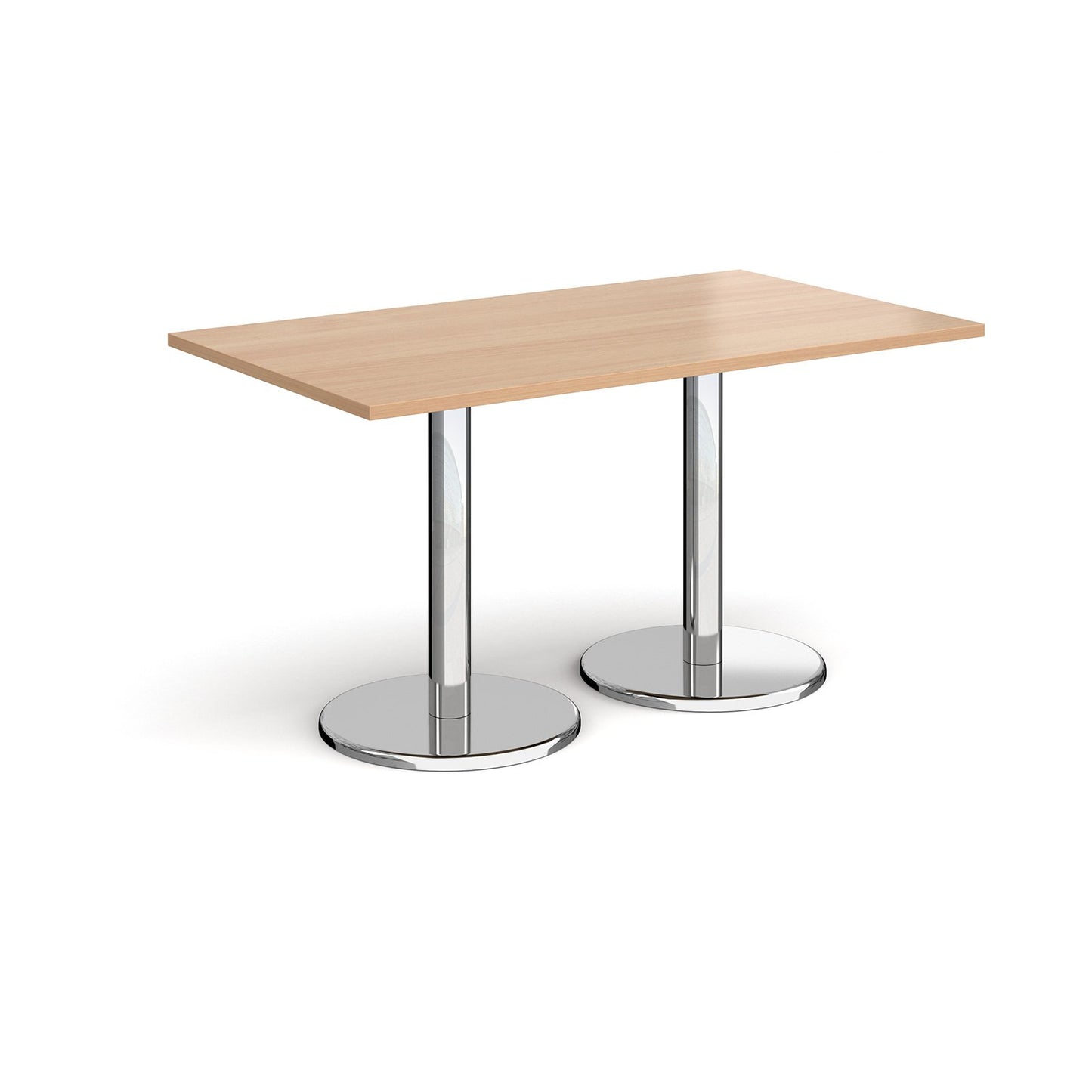 Pisa rectangular dining table with round bases