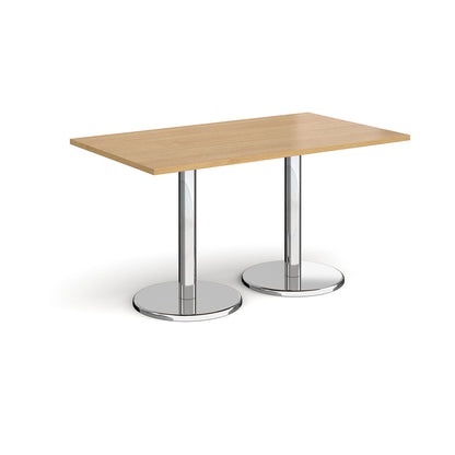Pisa rectangular dining table with round bases - PDR1400-O