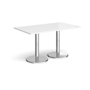 Pisa rectangular dining table with round bases