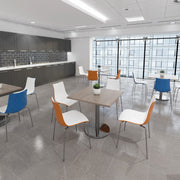 Pisa circular dining table with round base