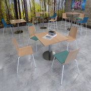 Pisa rectangular dining table with round bases