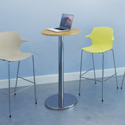 Roscoe high stool with chrome frame