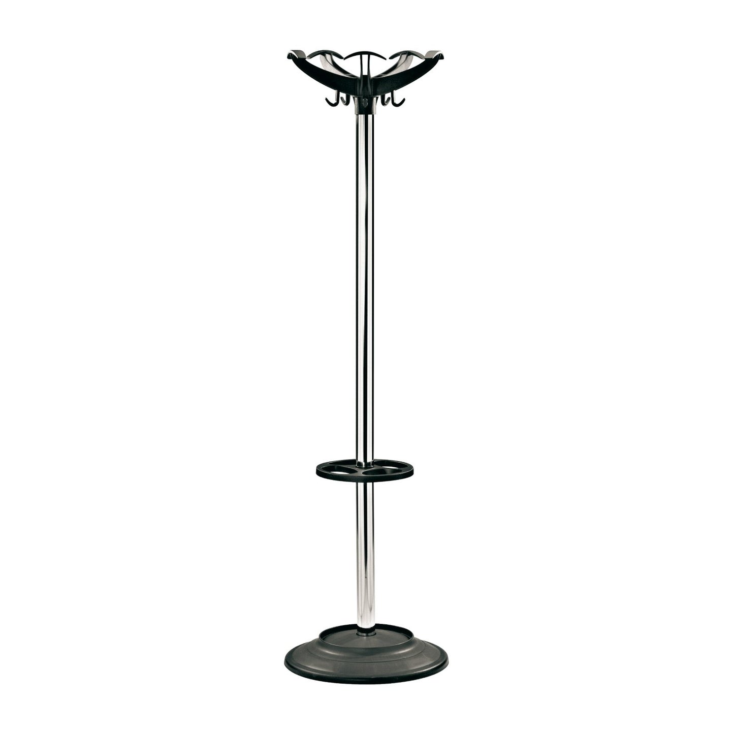 Coat and umbrella stand - black/chrome