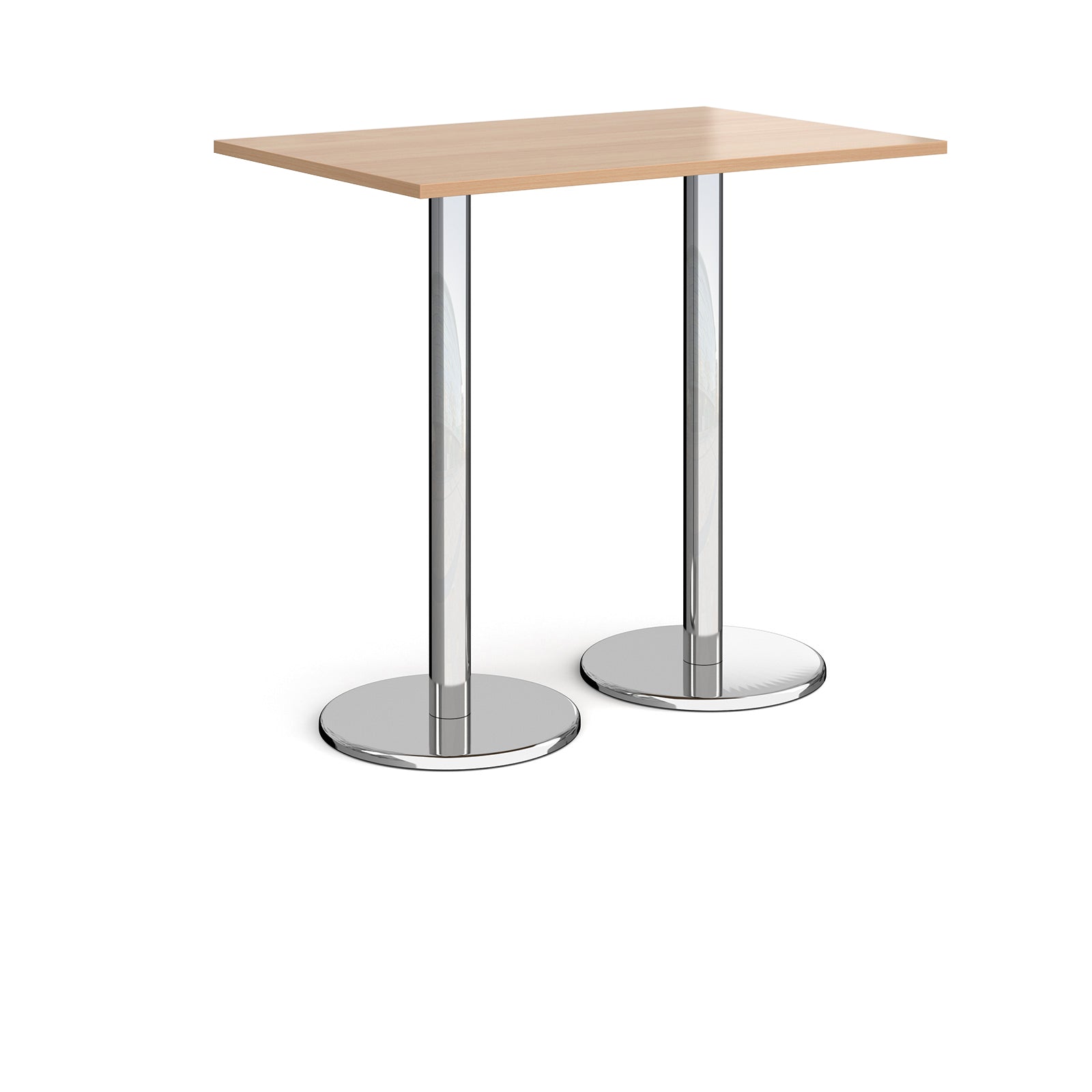 Pisa rectangular poseur table with round bases - PPR1200-B