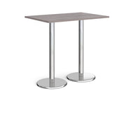 Pisa rectangular poseur table with round bases