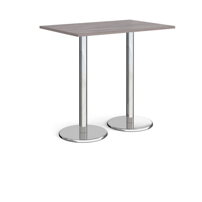 Pisa rectangular poseur table with round bases - PPR1200-GO