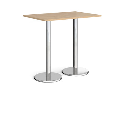 Pisa rectangular poseur table with round bases - PPR1200-KO