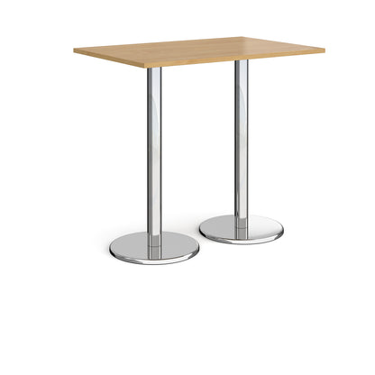 Pisa rectangular poseur table with round bases - PPR1200-O