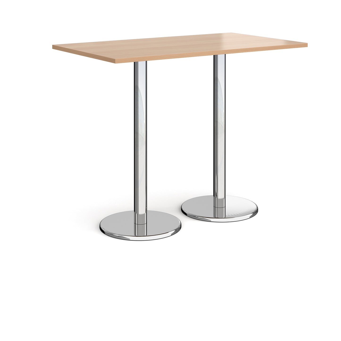 Pisa rectangular poseur table with round bases - PPR1400-B