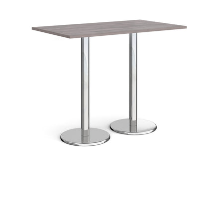 Pisa rectangular poseur table with round bases - PPR1400-GO