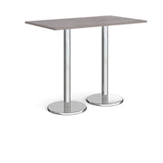 Pisa rectangular poseur table with round bases