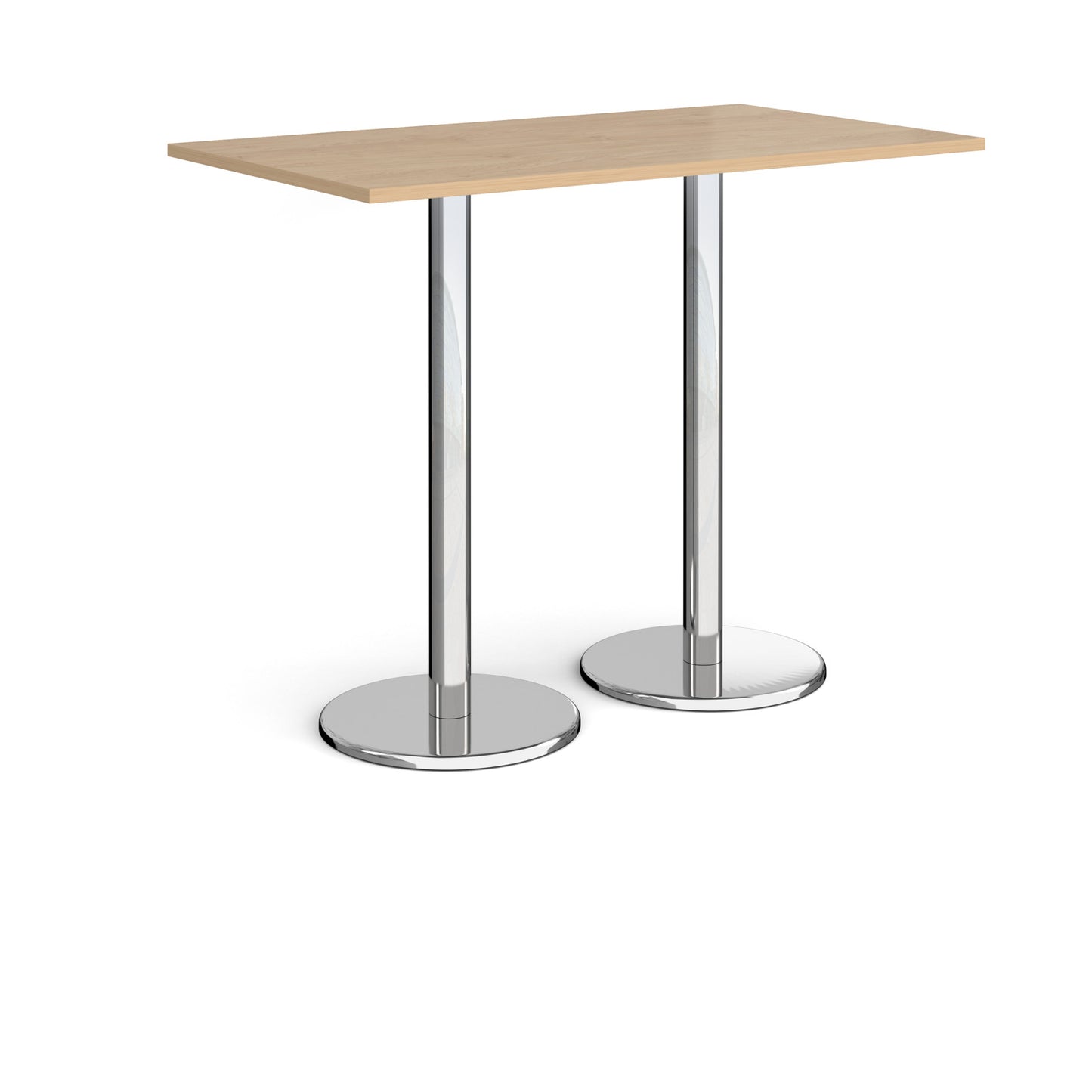 Pisa rectangular poseur table with round bases - PPR1400-KO
