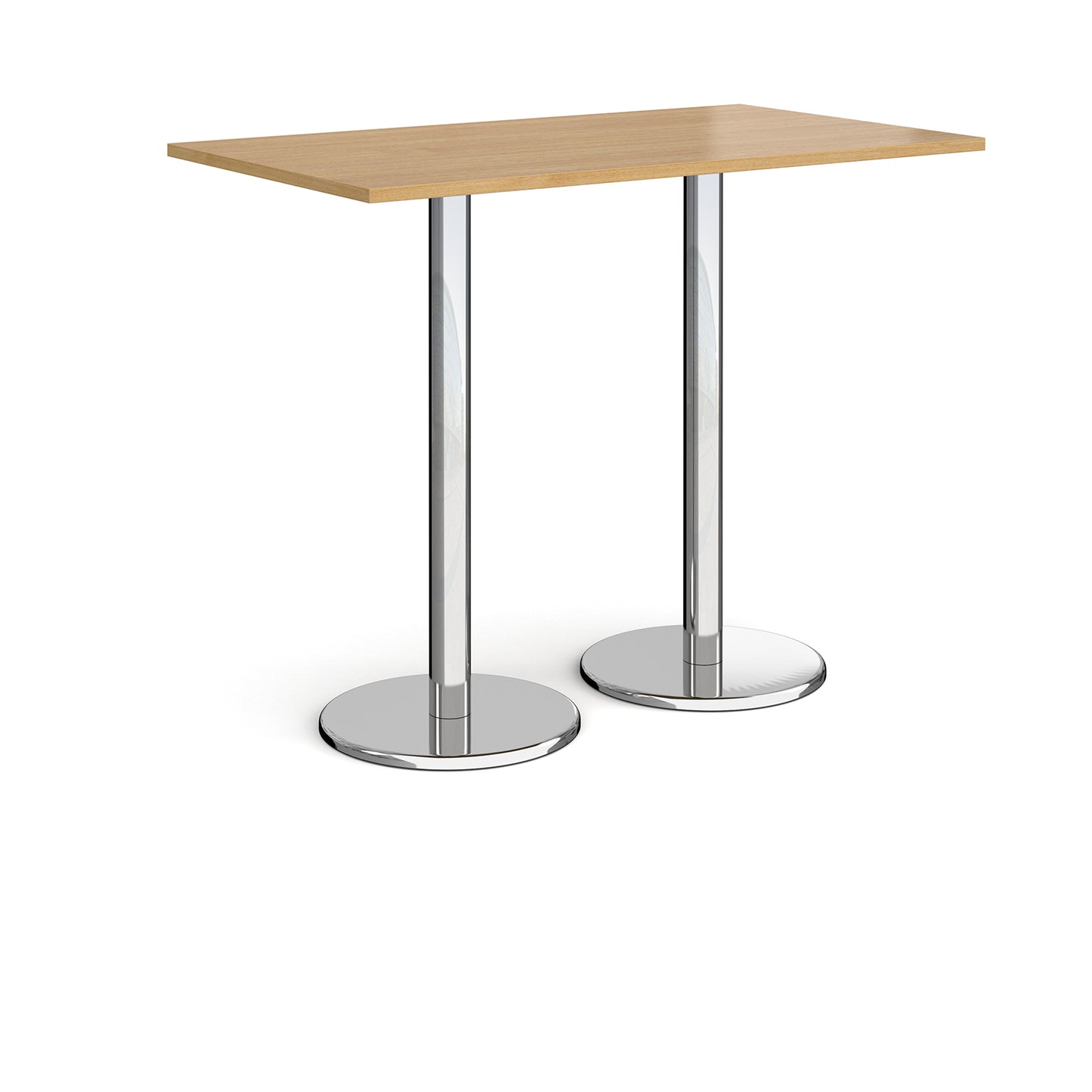 Pisa rectangular poseur table with round bases - PPR1400-O