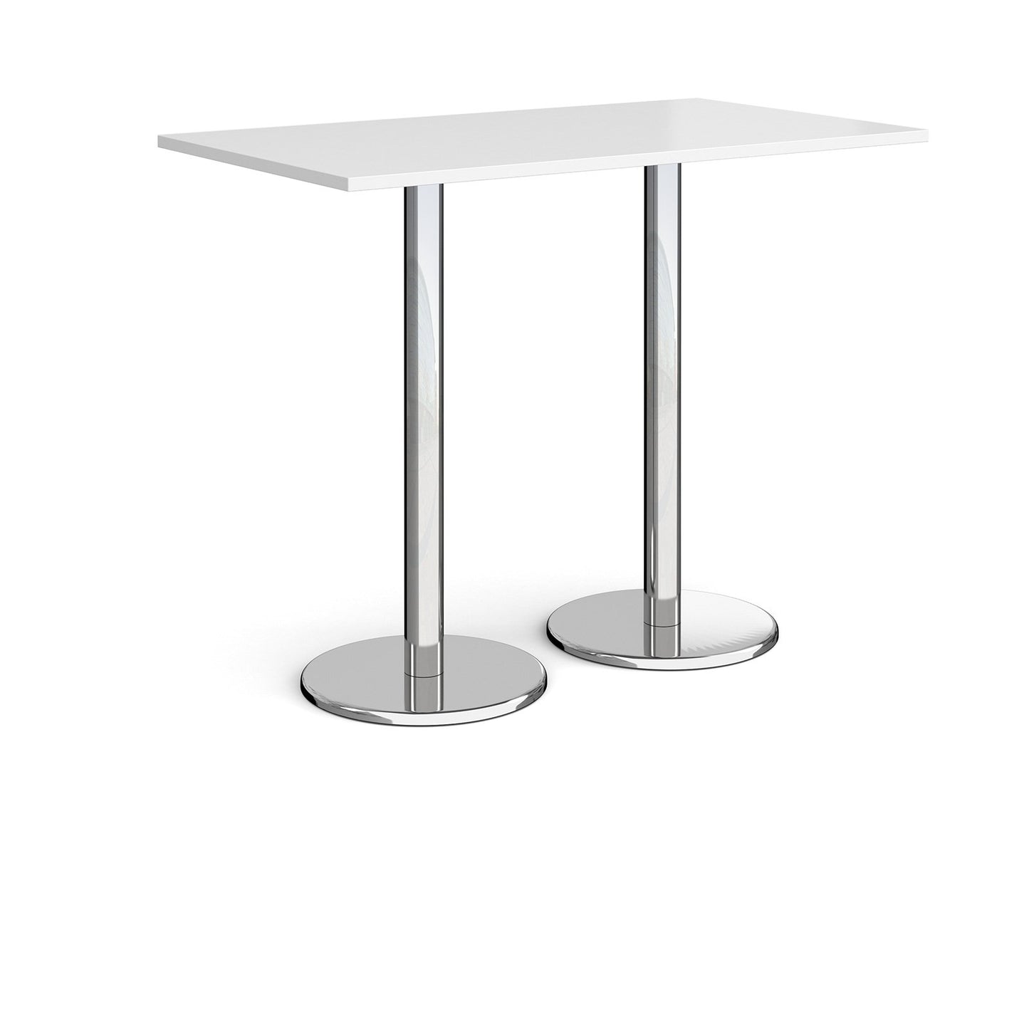 Pisa rectangular poseur table with round bases