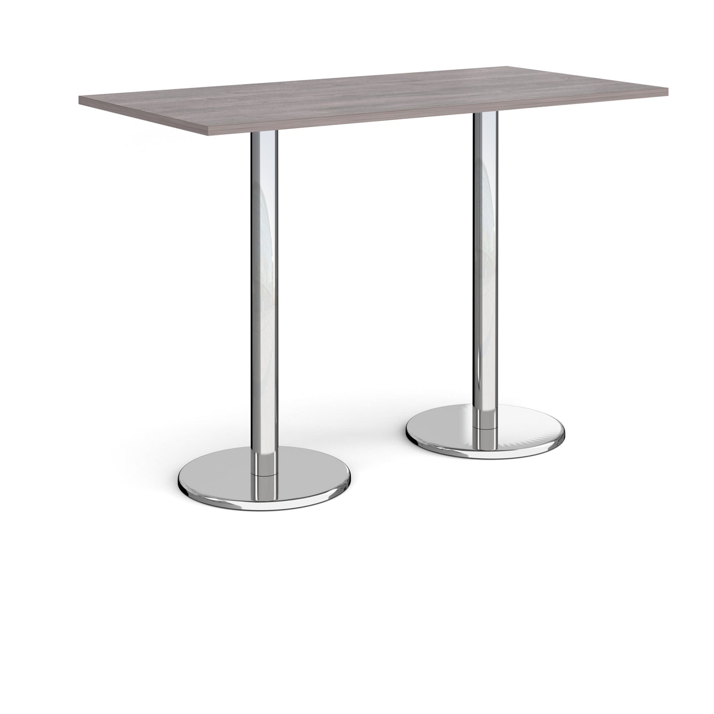 Pisa rectangular poseur table with round bases - PPR1600-GO