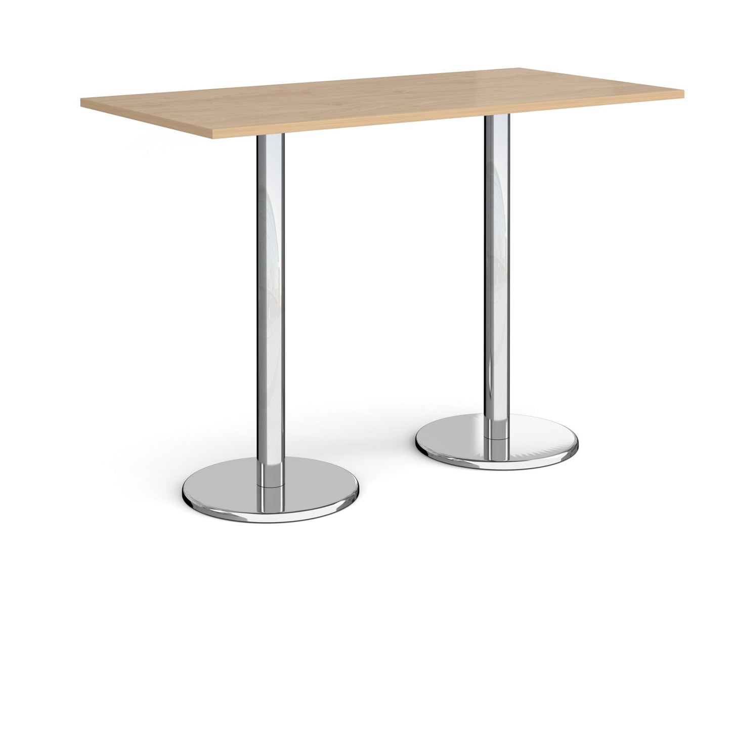 Pisa rectangular poseur table with round bases - PPR1600-KO
