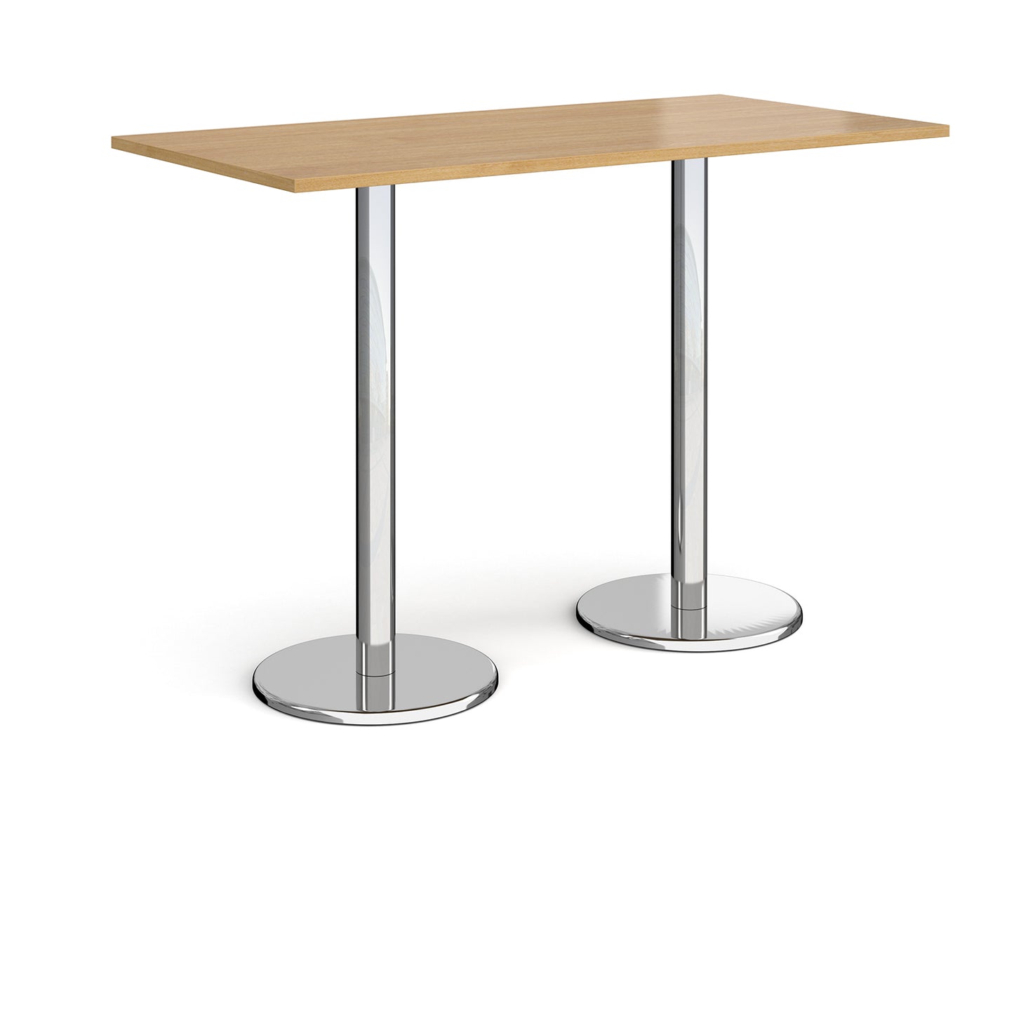 Pisa rectangular poseur table with round bases - PPR1600-O
