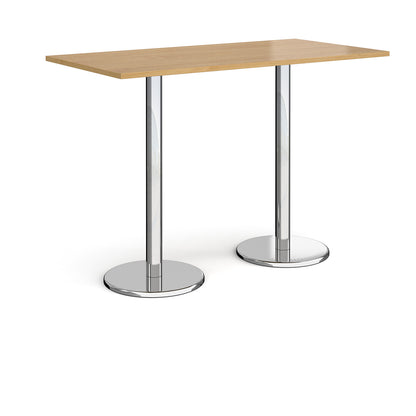 Pisa rectangular poseur table with round bases - PPR1600-O