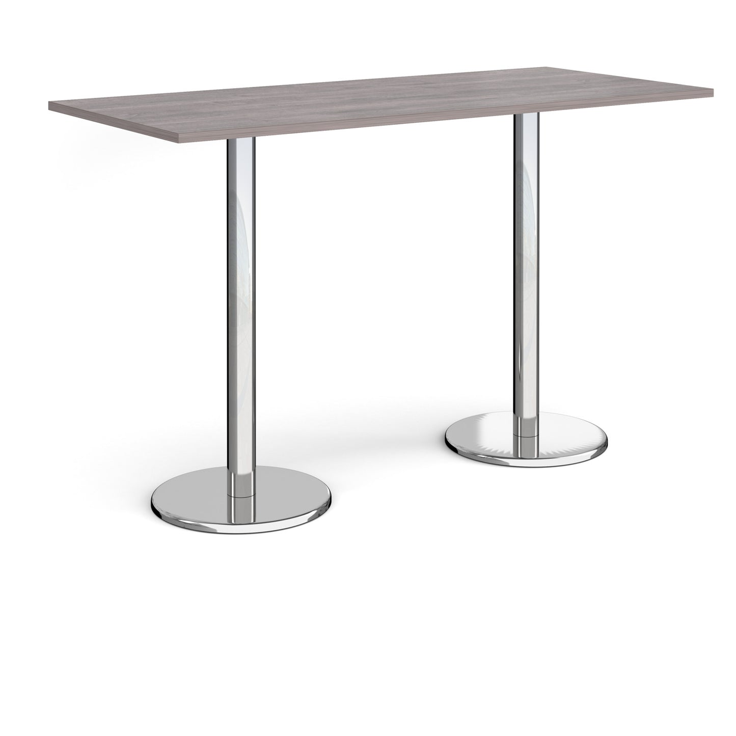 Pisa rectangular poseur table with round bases - PPR1800-GO