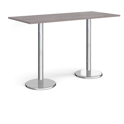 Pisa rectangular poseur table with round bases - PPR1800-GO