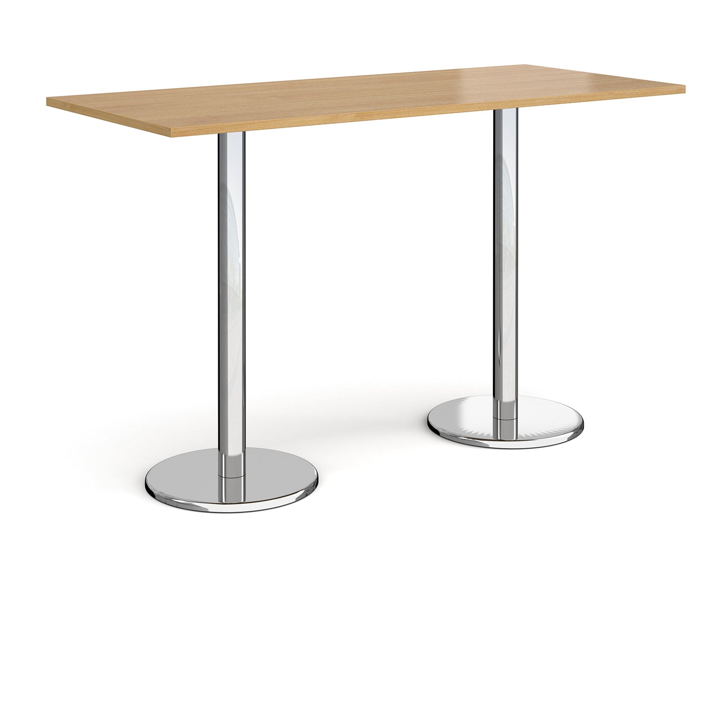 Pisa rectangular poseur table with round bases - PPR1800-O
