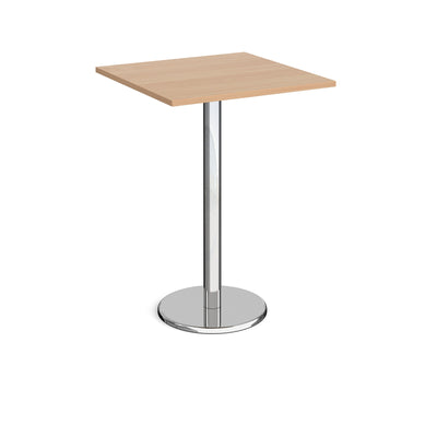 Pisa square poseur table with round base - PPS800-B