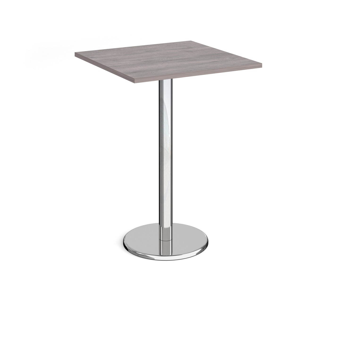 Pisa square poseur table with round base - PPS800-GO