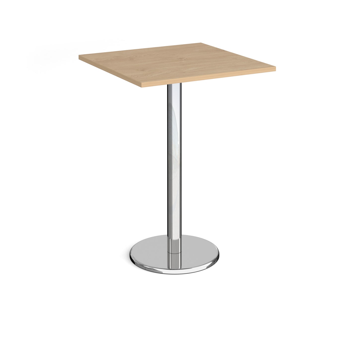 Pisa square poseur table with round base - PPS800-KO