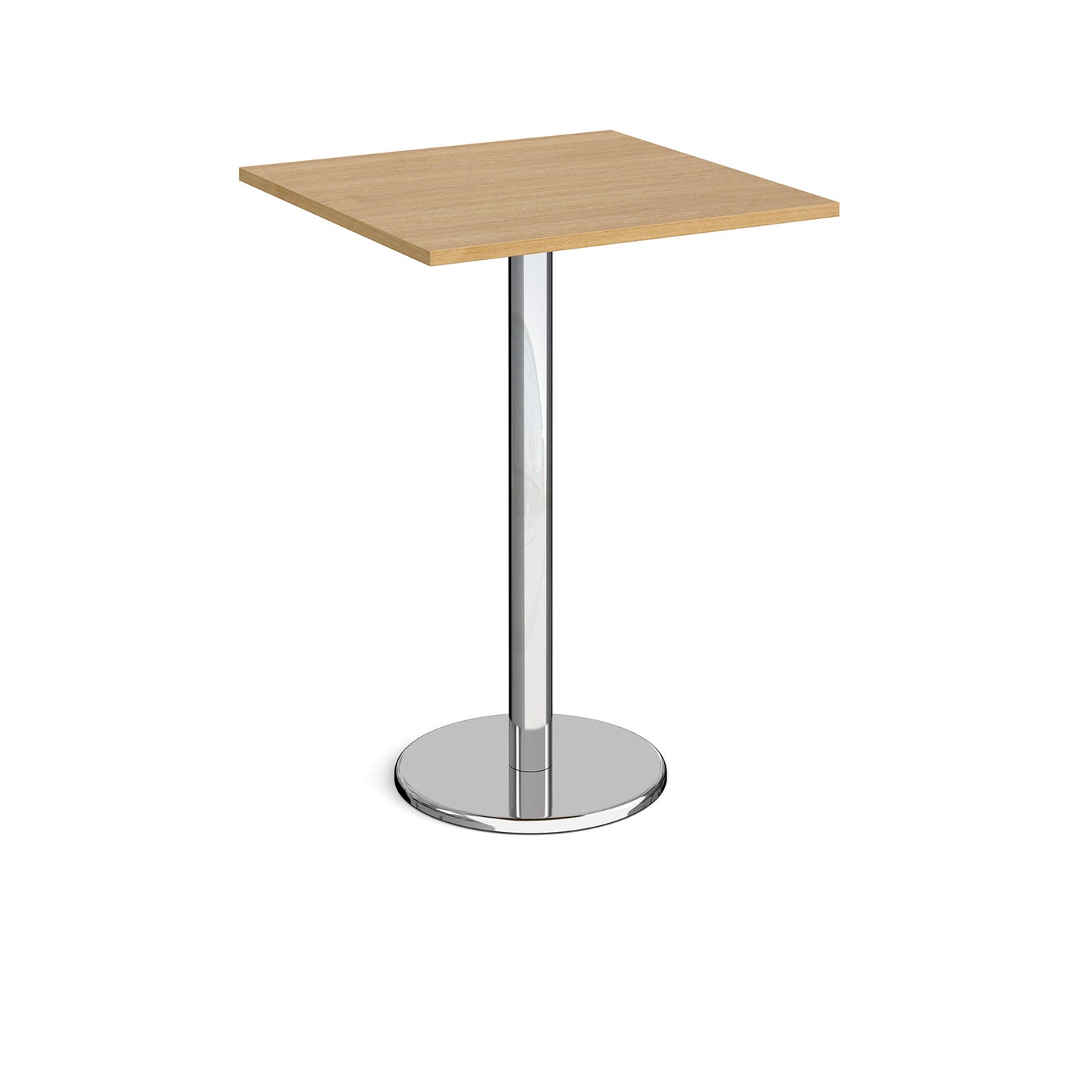 Pisa square poseur table with round base - PPS800-O