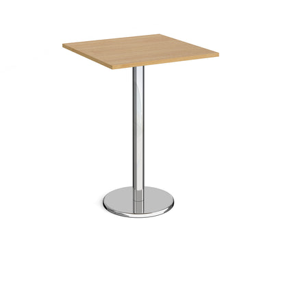 Pisa square poseur table with round base - PPS800-O