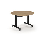 Circular flip top meeting table