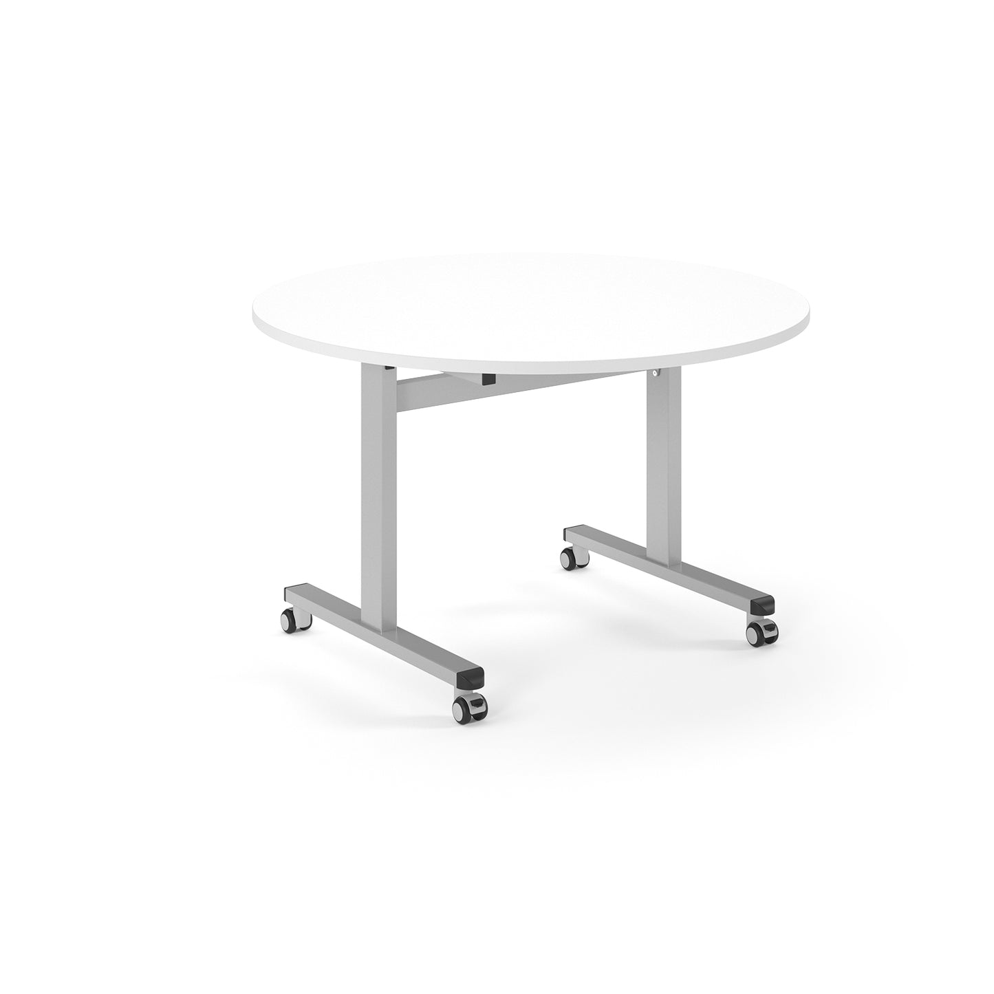 Circular flip top meeting table - PROFL12C-S-WH