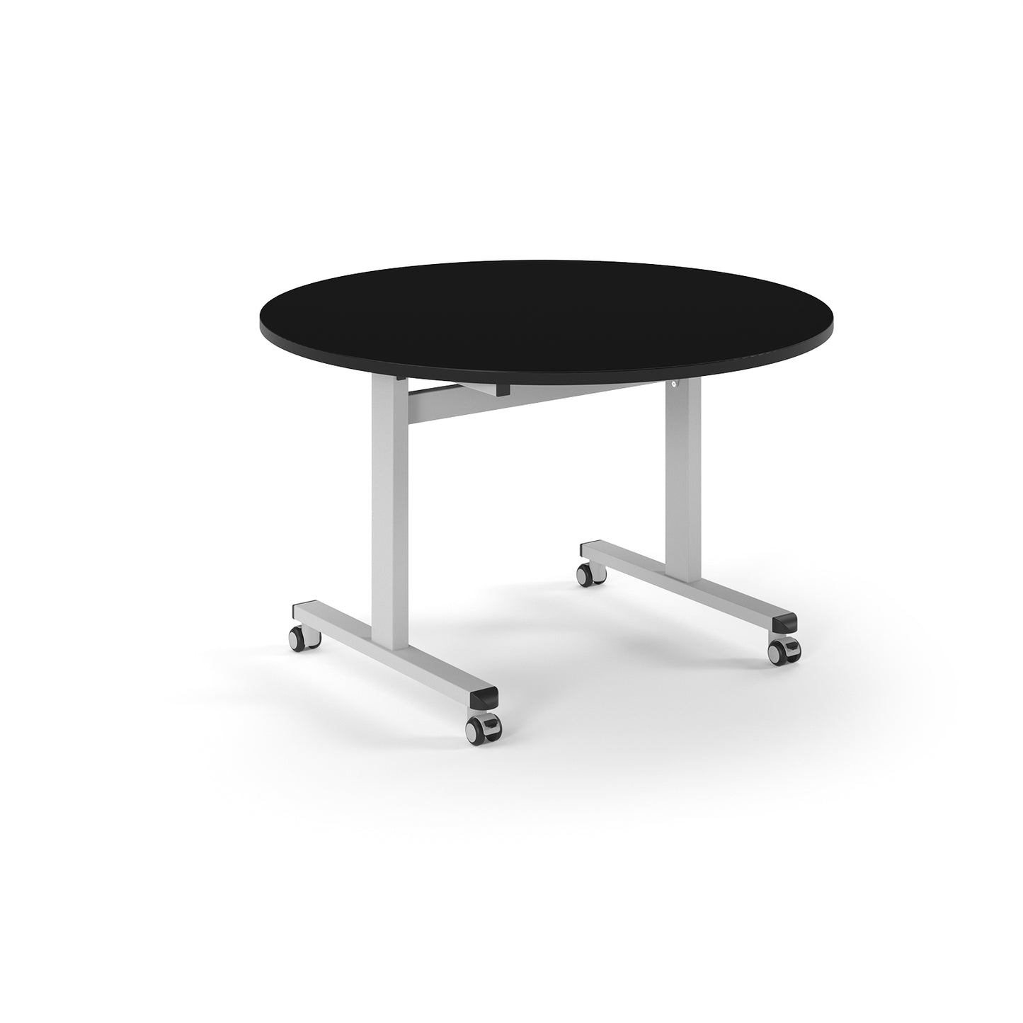 Circular flip top meeting table - PROFL12C-WH-BK