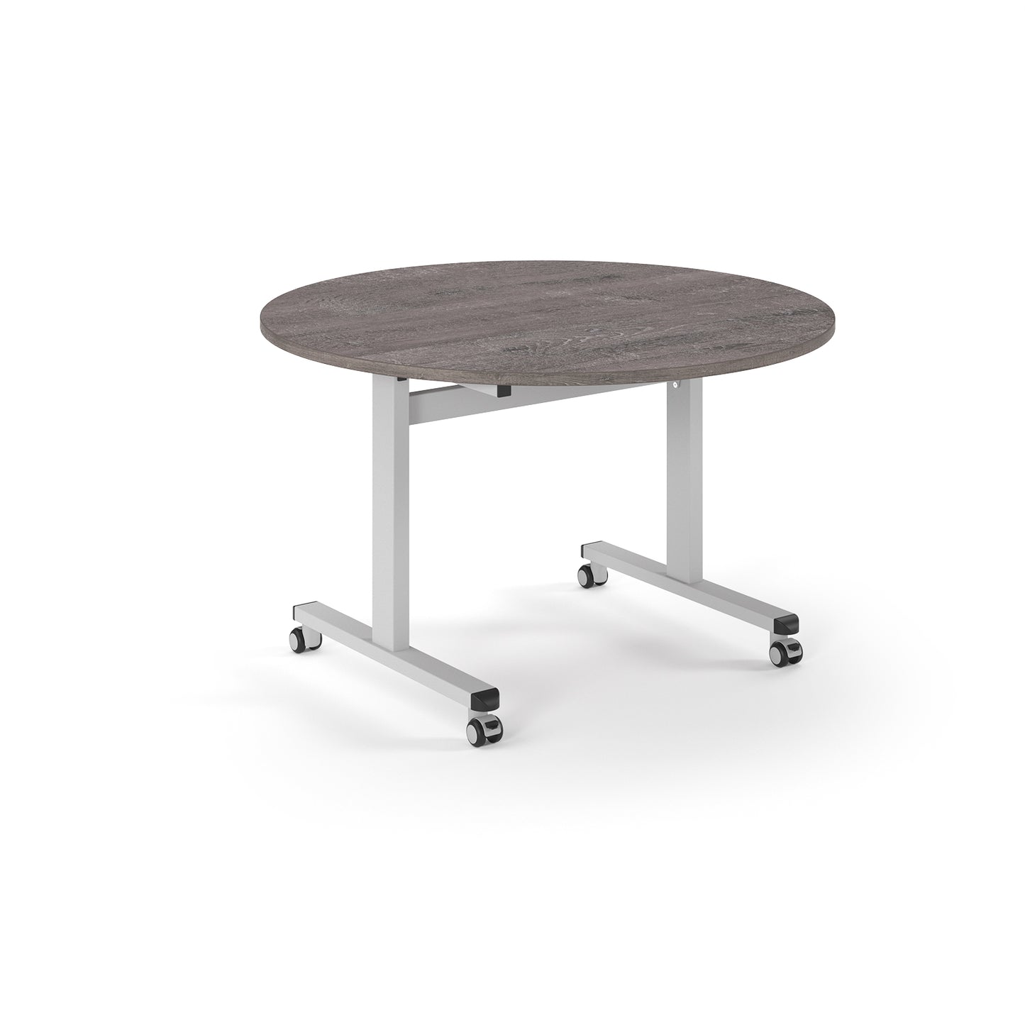 Circular flip top meeting table - PROFL12C-WH-GO