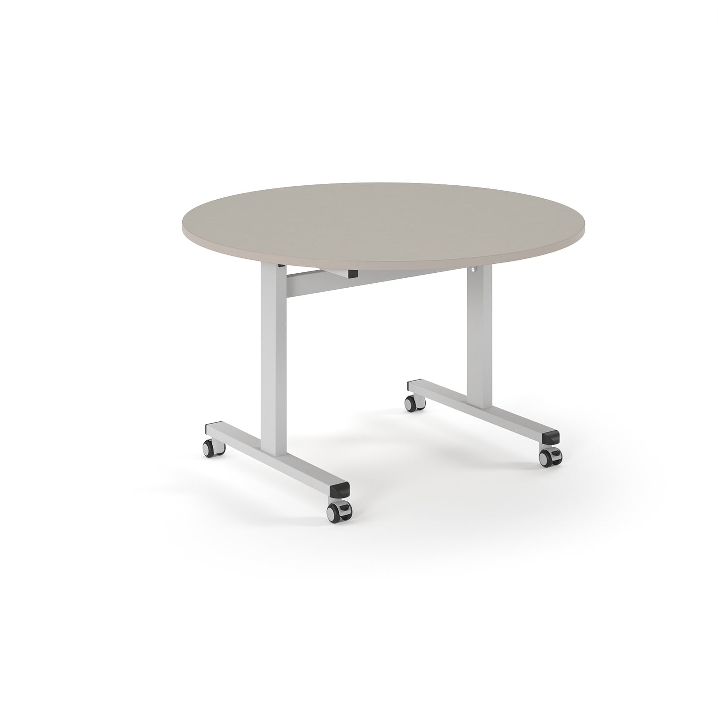 Circular flip top meeting table - PROFL12C-WH-LG