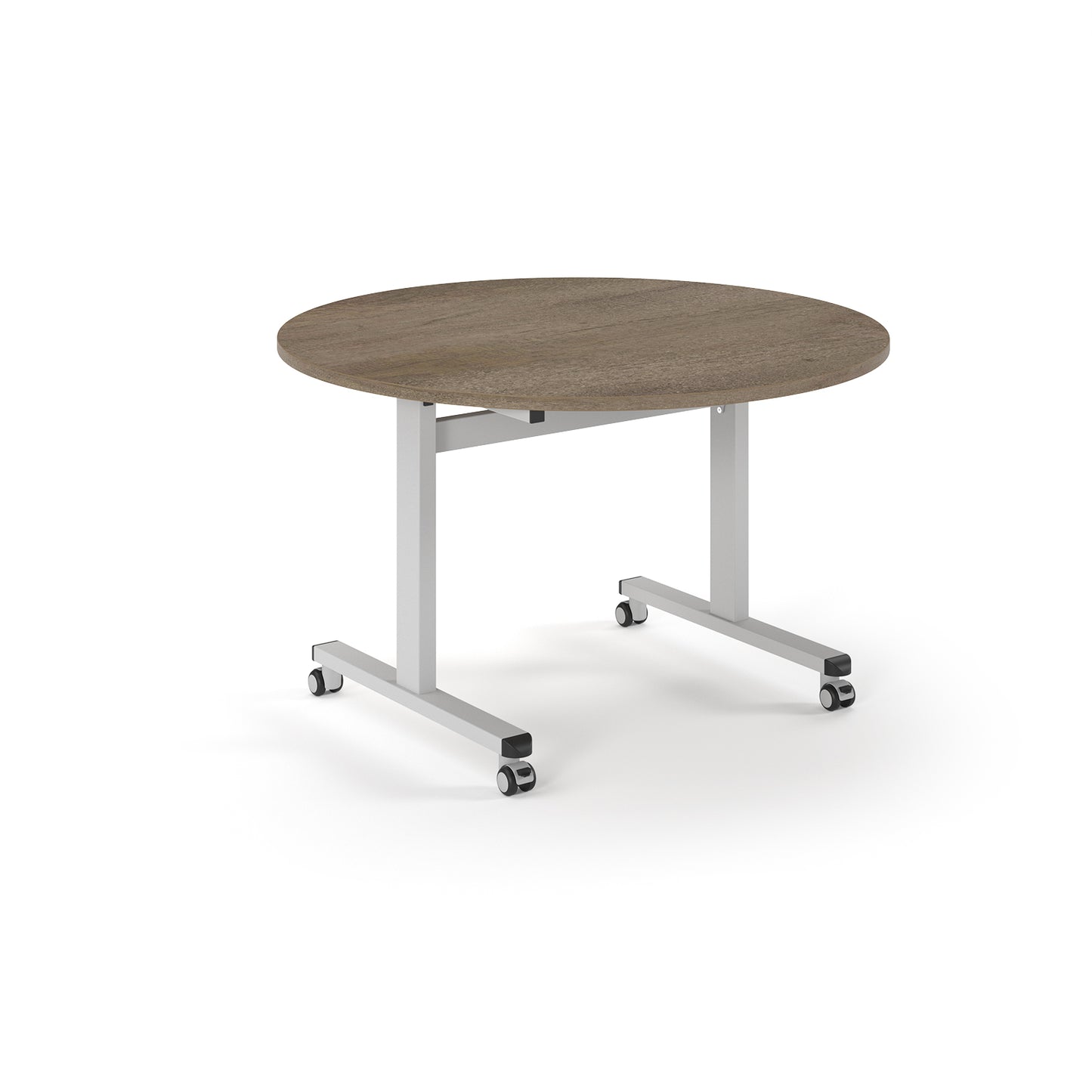 Circular flip top meeting table - PROFL12C-WH-NO