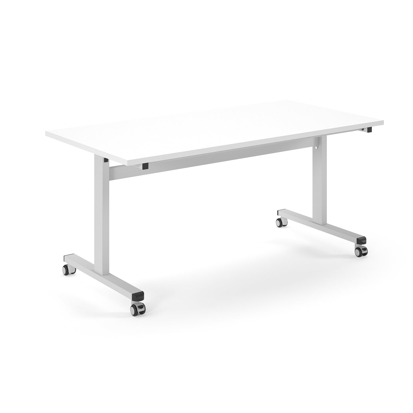 Rectangular flip top meeting table - PROFL16-WH-WH
