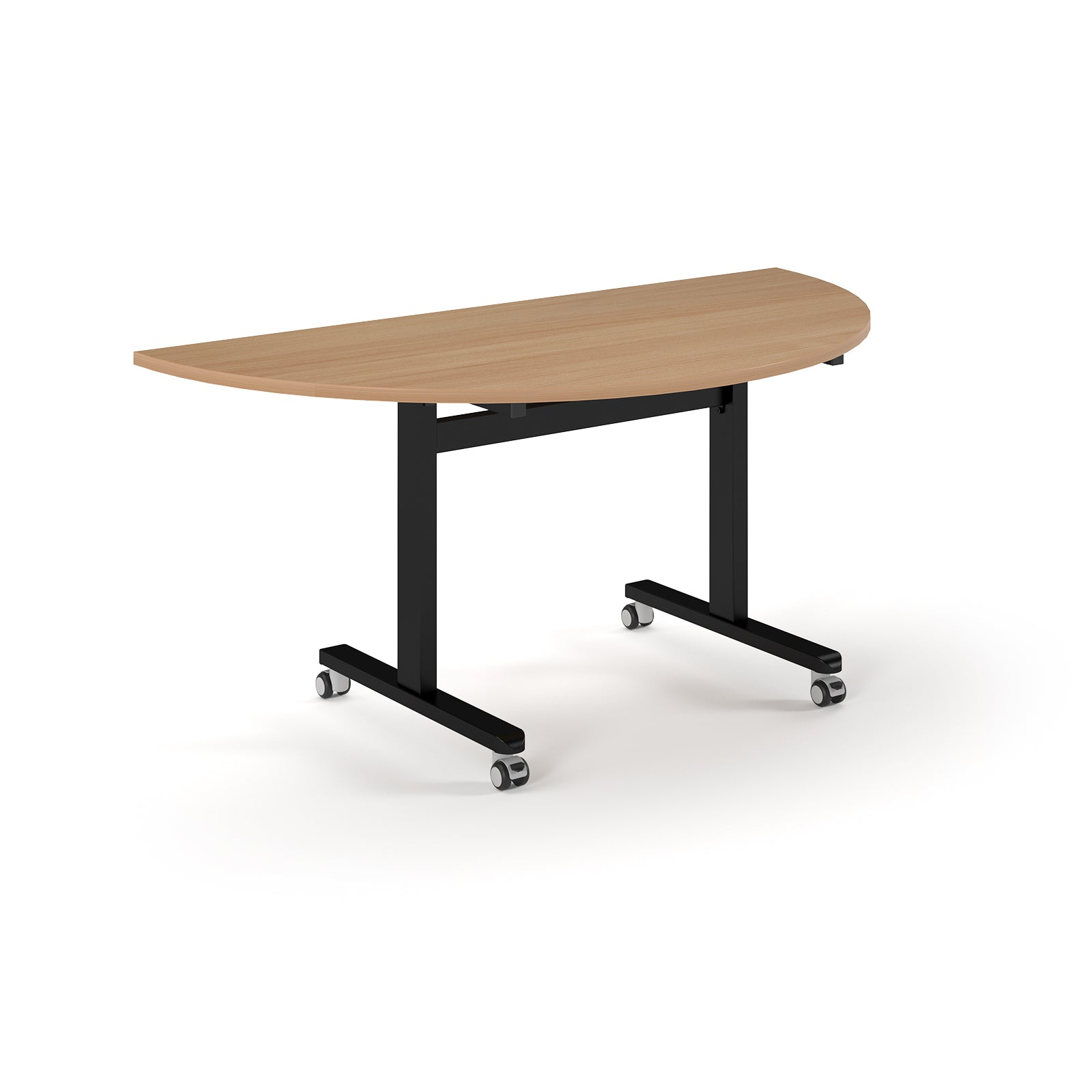 Semi circular flip top meeting table - PROFL16S-K-B