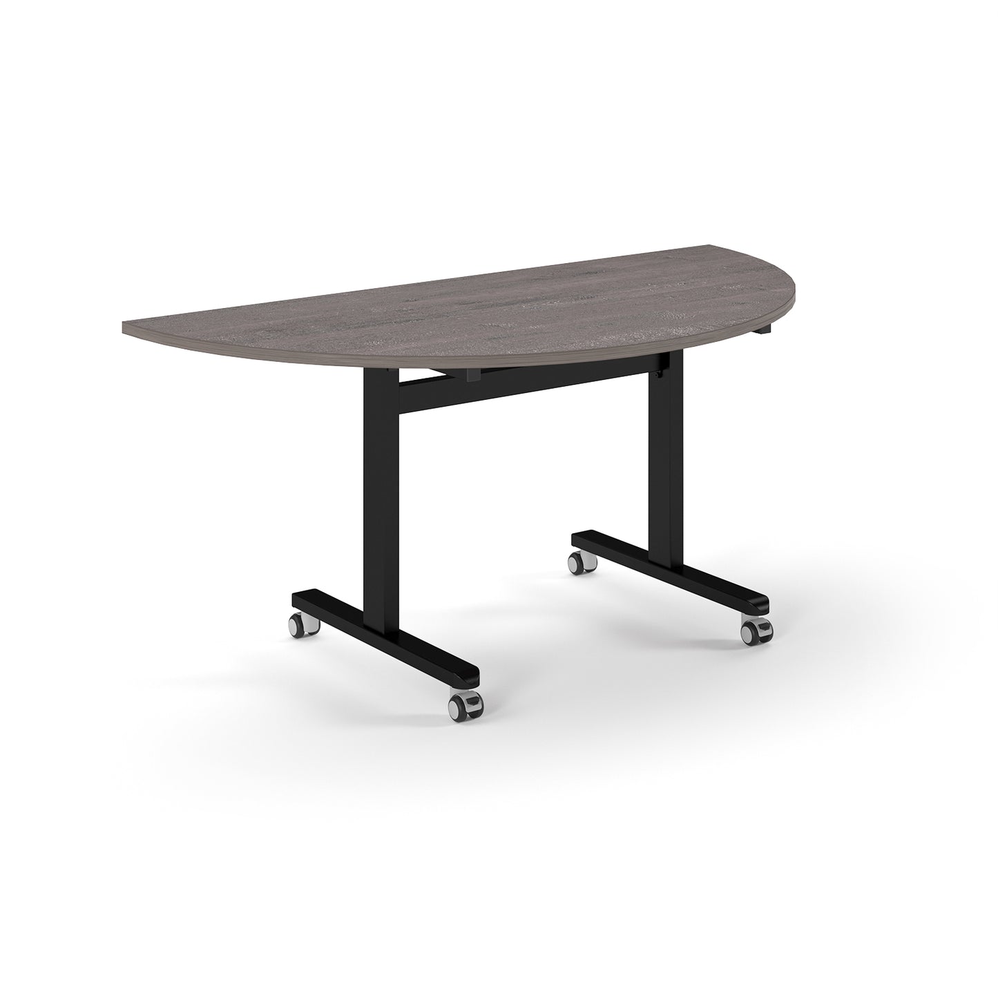 Semi circular flip top meeting table - PROFL16S-K-GO