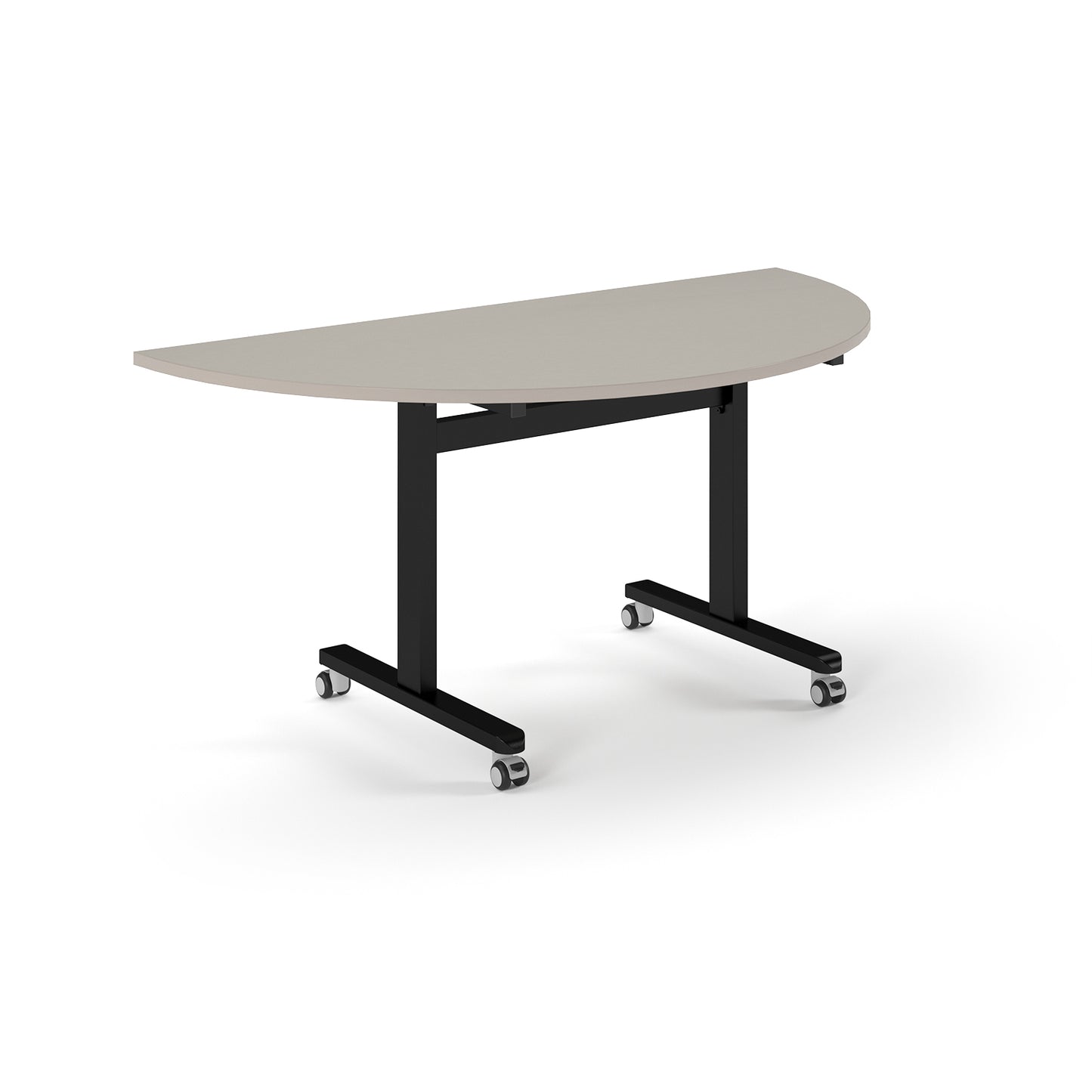 Semi circular flip top meeting table - PROFL16S-K-LG