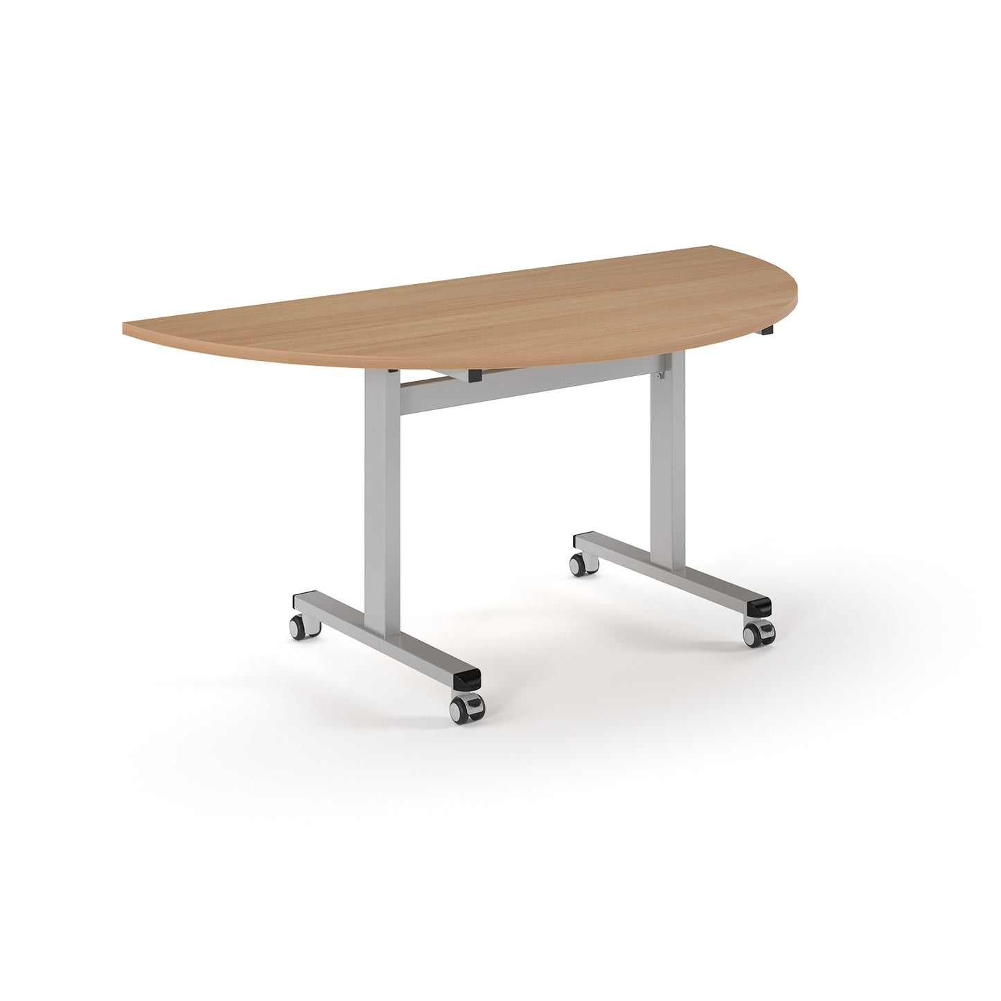 Semi circular flip top meeting table - PROFL16S-S-B