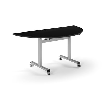 Semi circular flip top meeting table - PROFL16S-S-BK